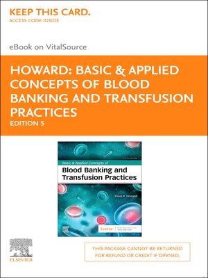 cover image of Basic & Applied Concepts of Blood Banking and Transfusion Practices--E-Book